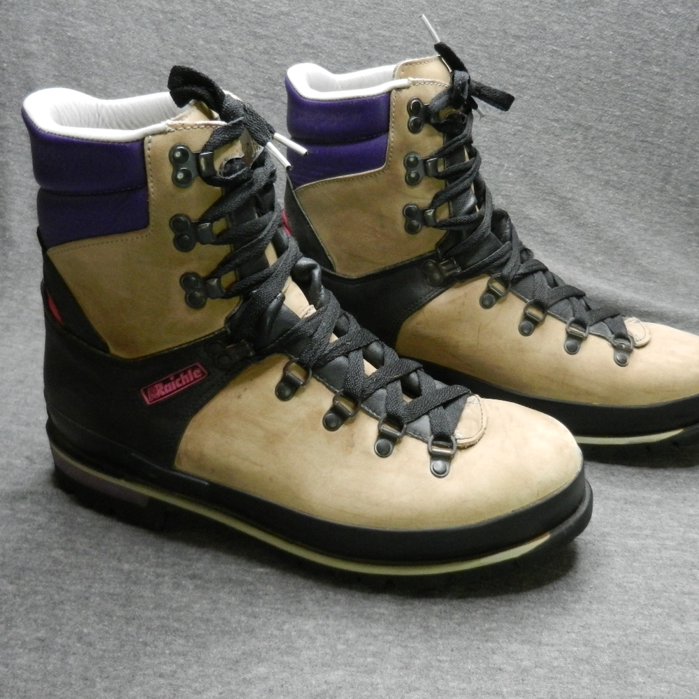 VTG Raichle Mammut Boots Mens 11 Leather 9"‎ Trekking Mountaineering Switzerland